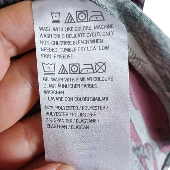 Haute Hippie Boho Abstract Watercolor Tunic Blouse XL | Tie Neck High Collar Top - Picture 8 of 8